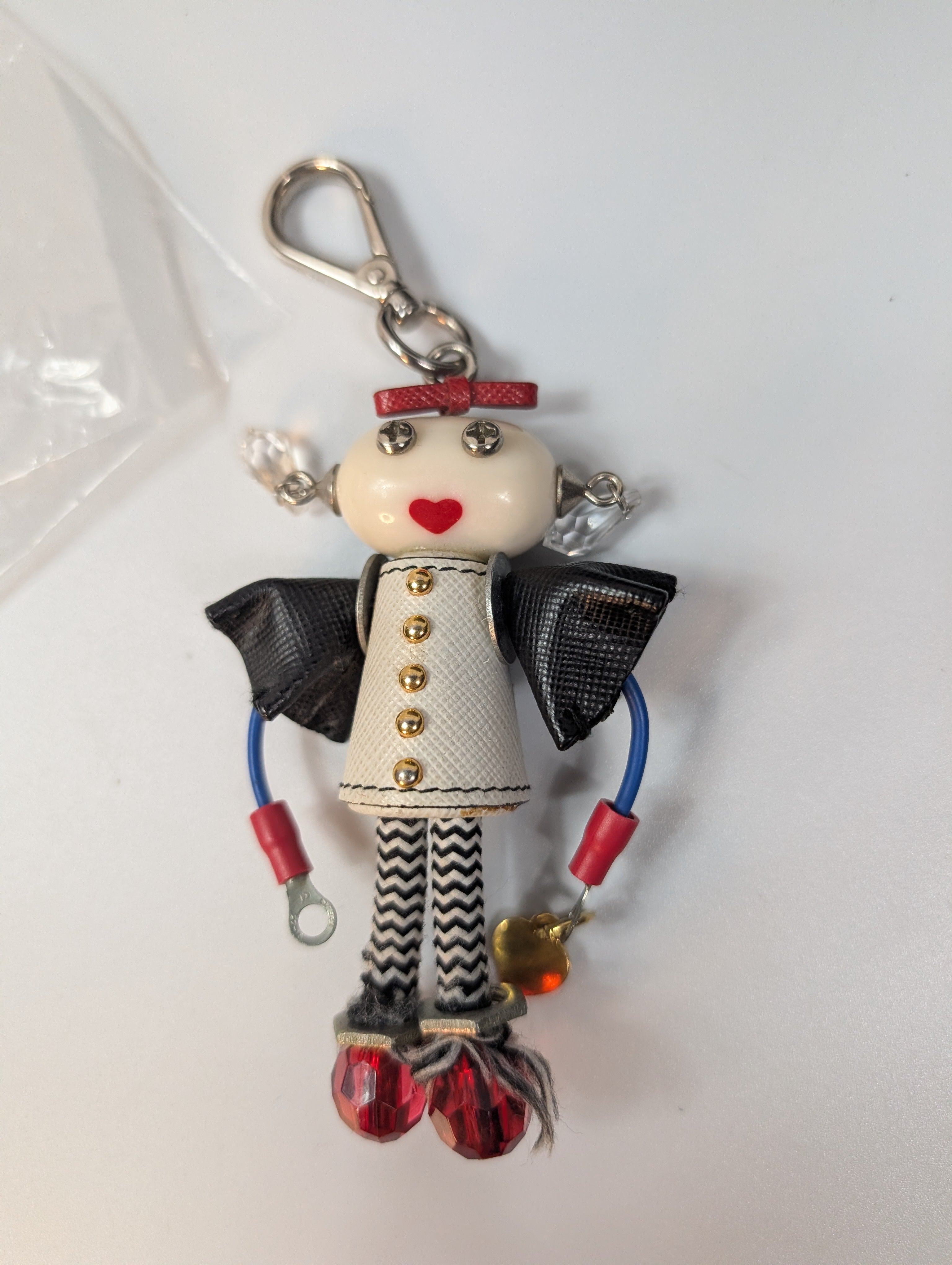 Prada Multicolor Mixed‑Media Doll Bag Charm