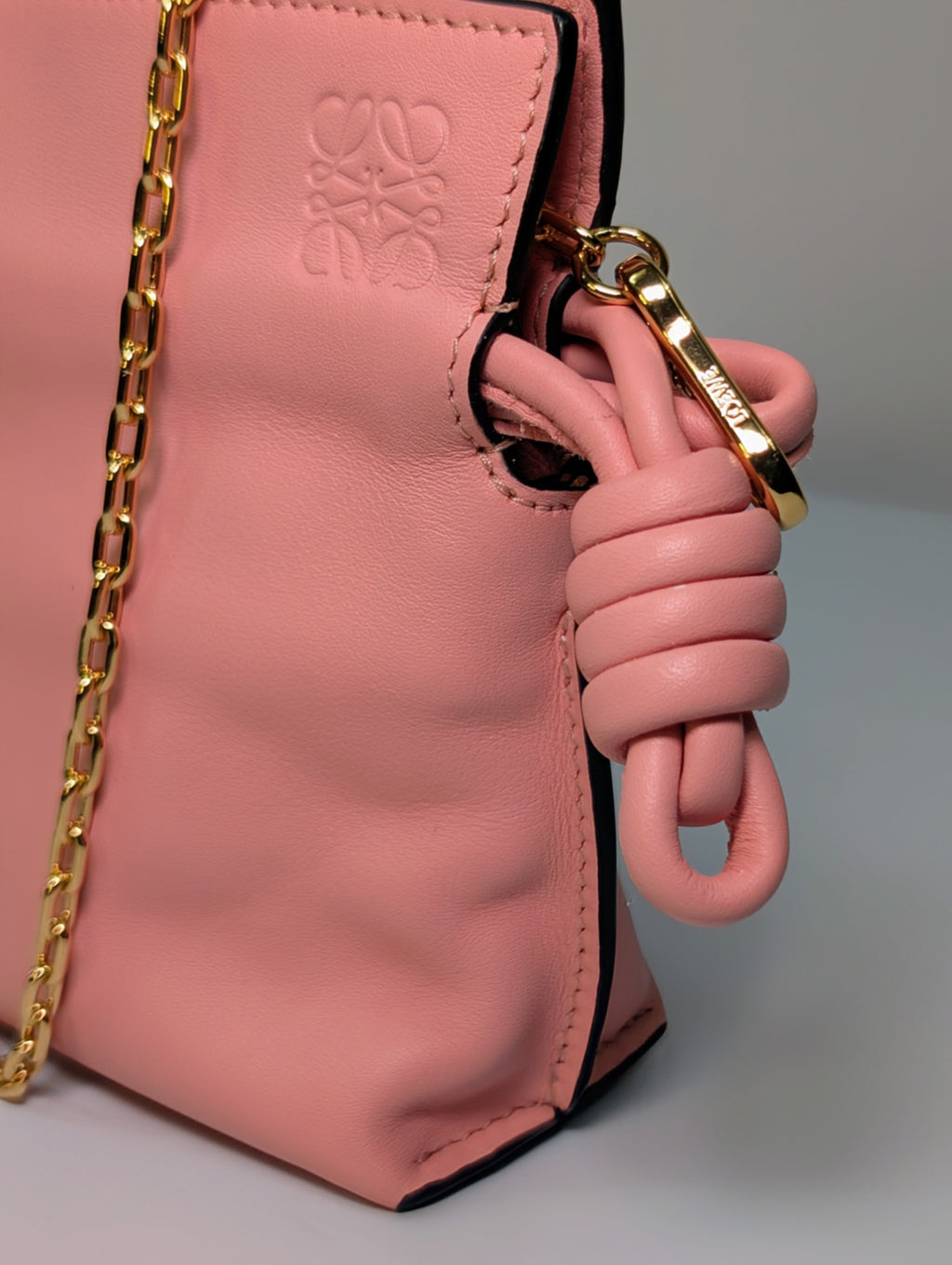 Loewe Pink Napa Calfskin Flamenco Nano Clutch