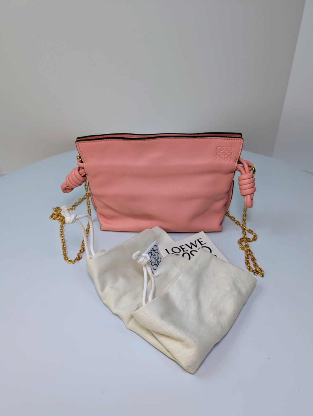 Loewe Pink Napa Calfskin Flamenco Nano Clutch