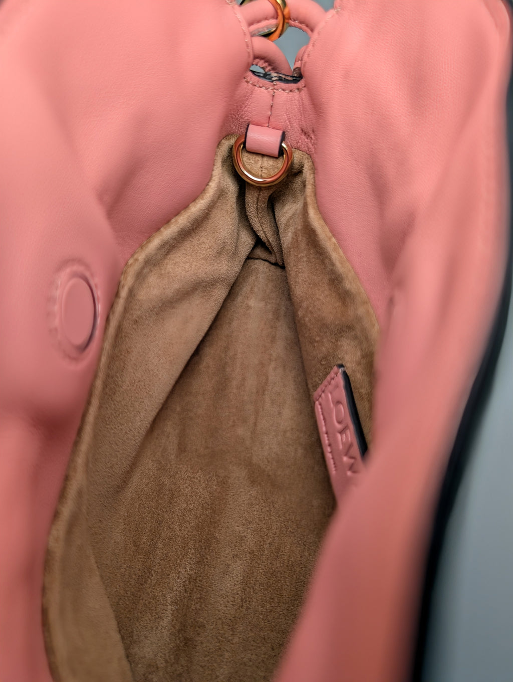 Loewe Pink Napa Calfskin Flamenco Nano Clutch