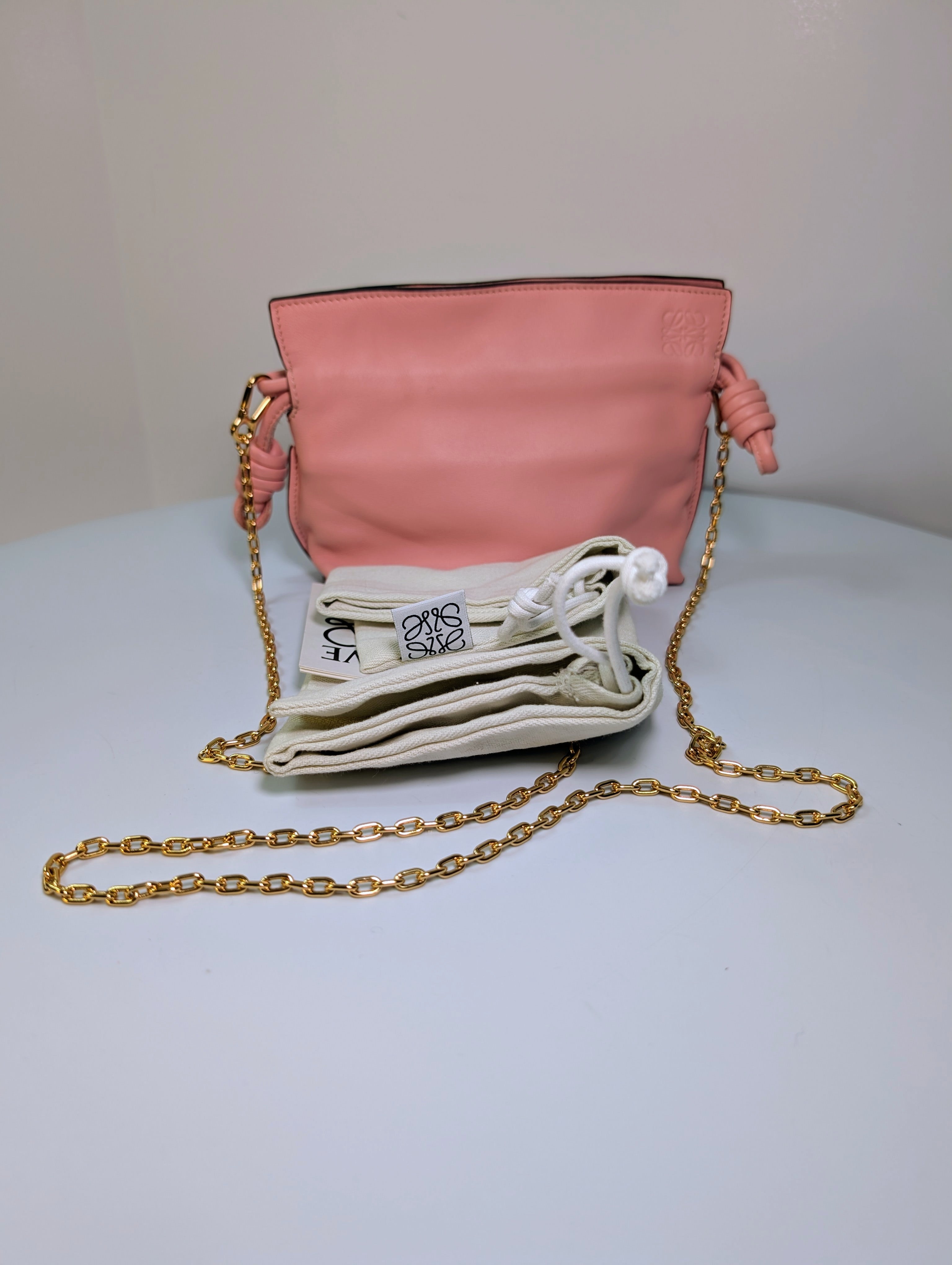 Loewe Pink Napa Calfskin Flamenco Nano Clutch