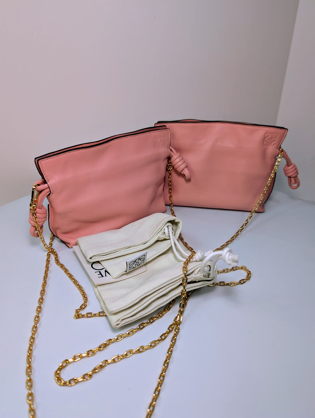 Loewe Pink Napa Calfskin Flamenco Nano Clutch