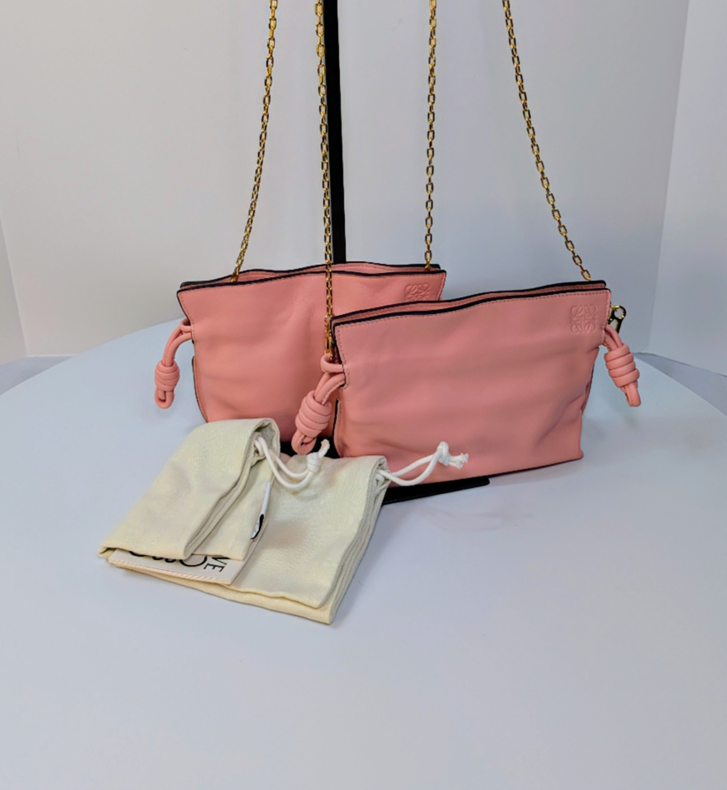 Loewe Pink Napa Calfskin Flamenco Nano Clutch