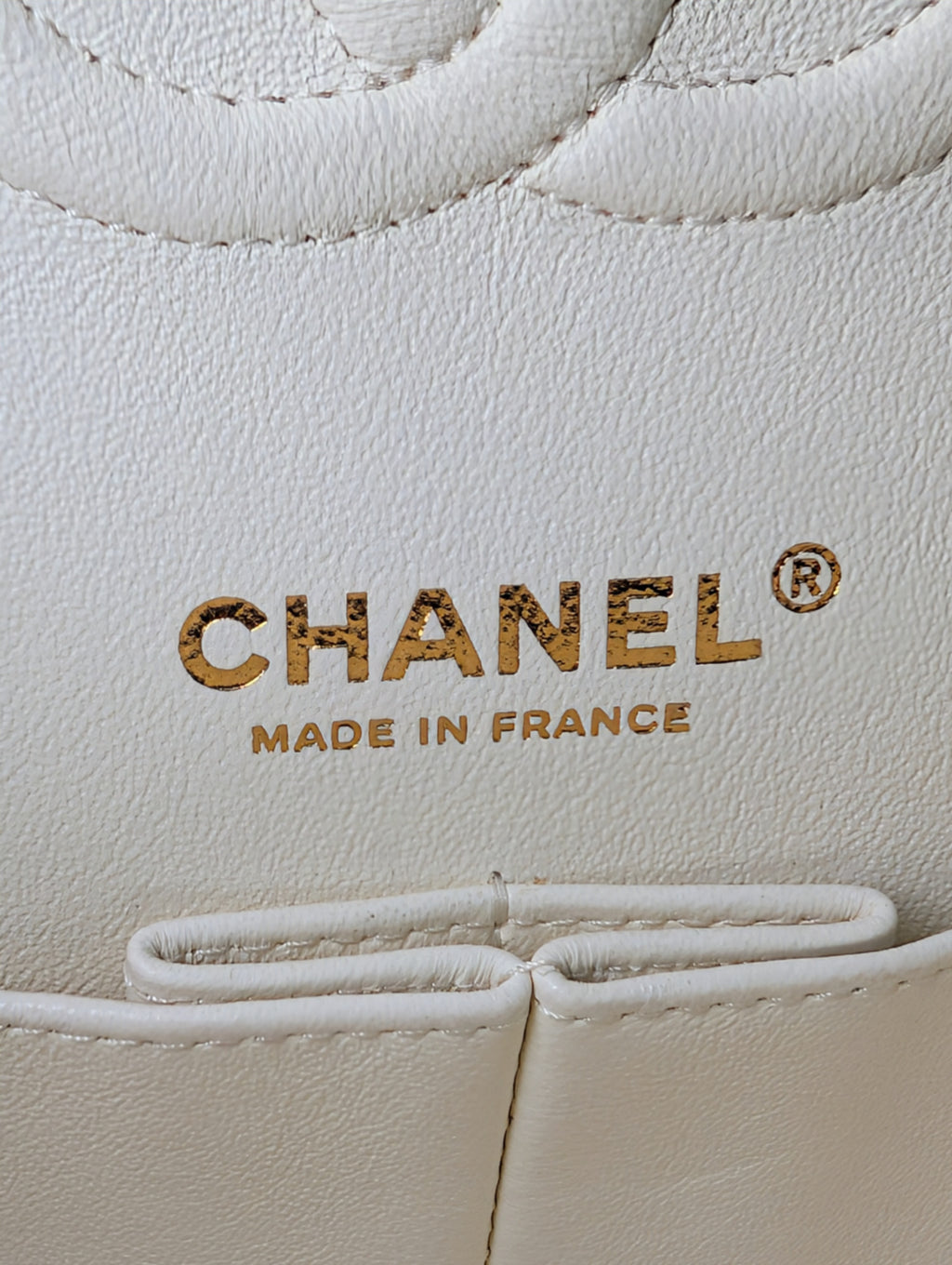 Chanel Vintage S2 Classic White Quilted Caviar Leather Double Flap Bag with 24k Gold-Plated Hardware