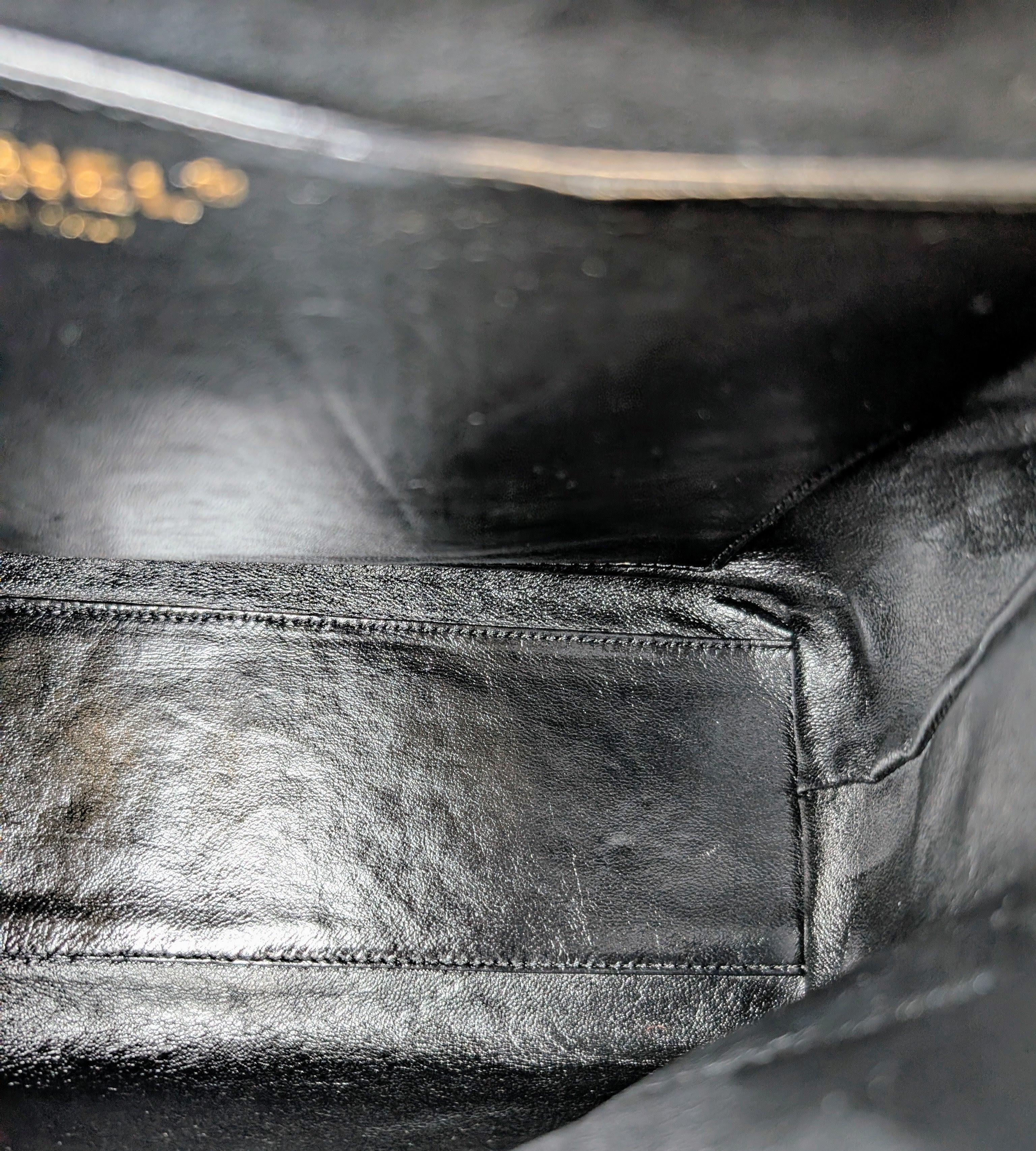 Chanel Vintage Black Quilted Caviar Leather Medium Kelly Flap Top Handle Bag