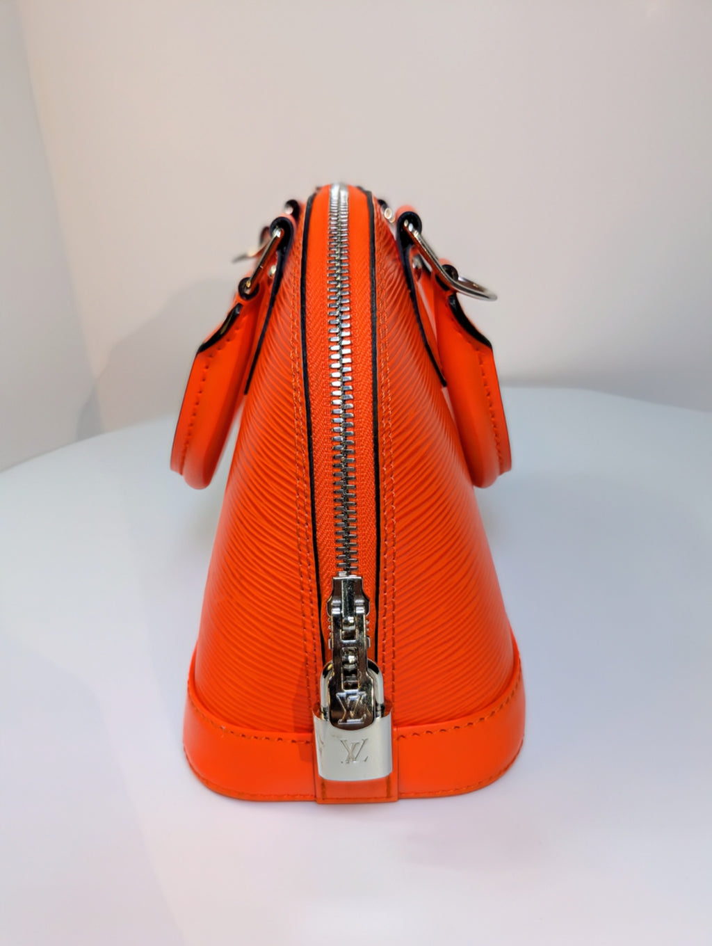 Louis Vuitton Mandarin Orange Epi Leather Alma BB with Jacquard Strap and Lock