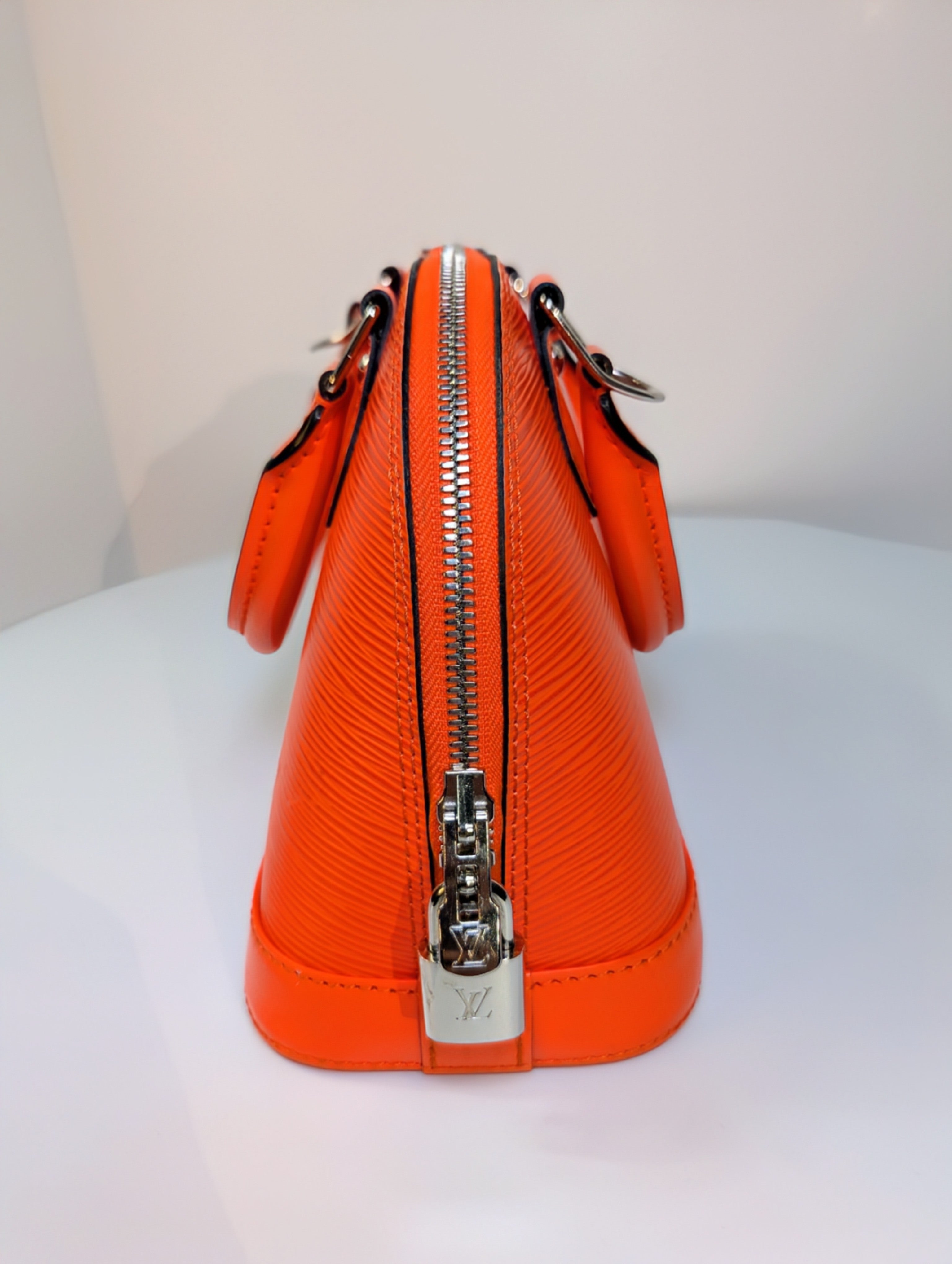 Louis Vuitton Mandarin Orange Epi Leather Alma BB with Jacquard Strap and Lock