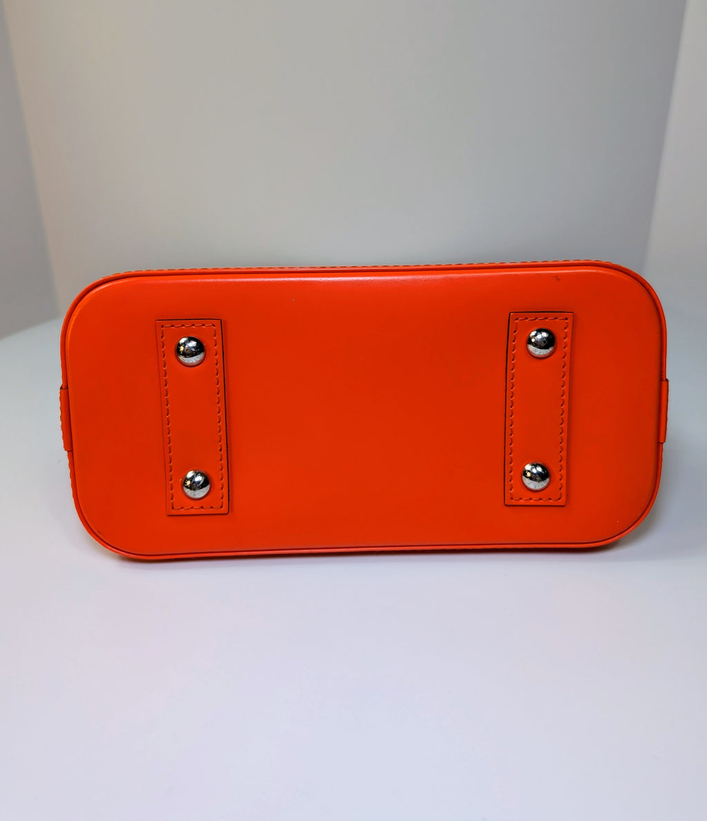 Louis Vuitton Mandarin Orange Epi Leather Alma BB with Jacquard Strap and Lock