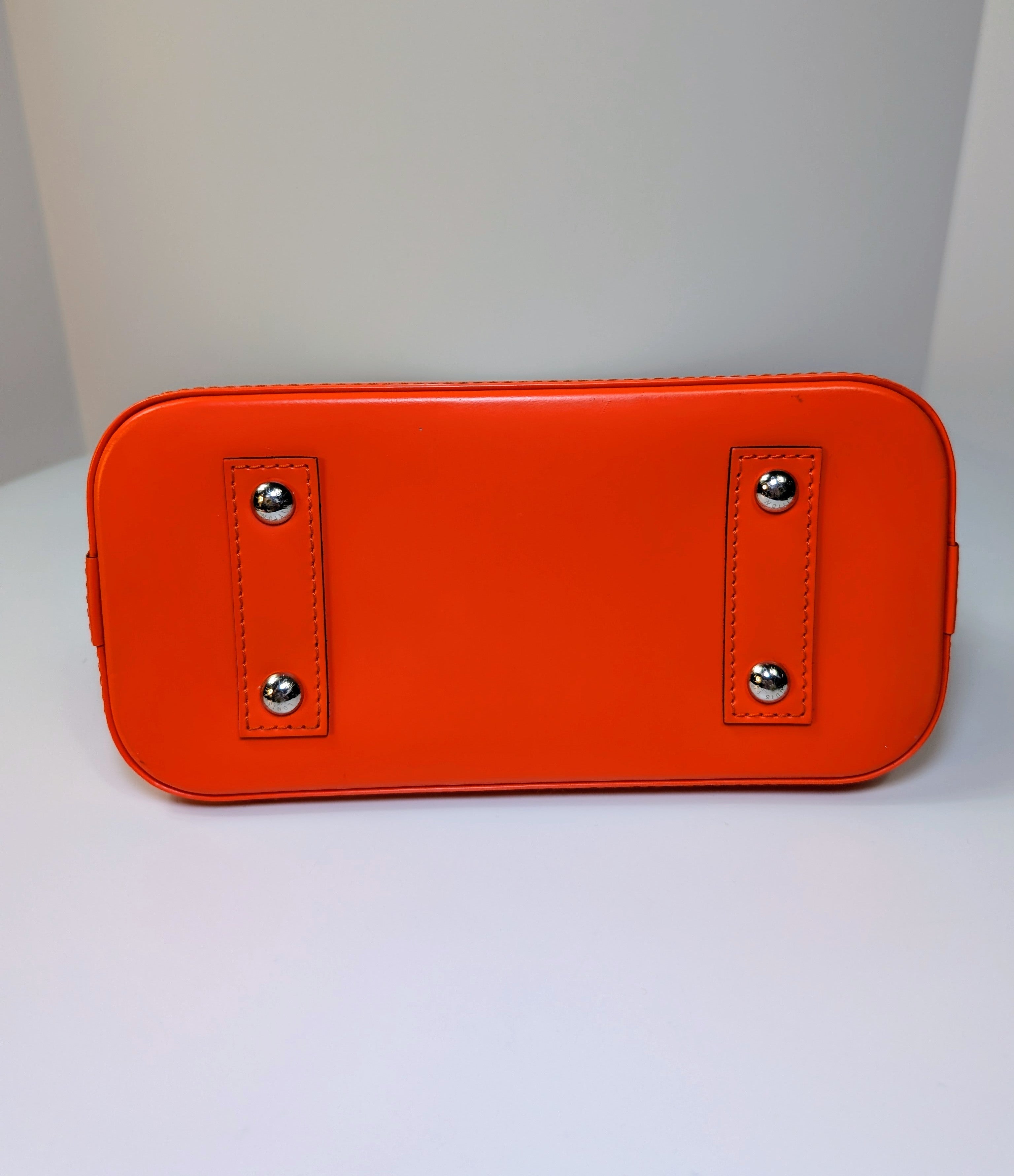 Louis Vuitton Mandarin Orange Epi Leather Alma BB with Jacquard Strap and Lock