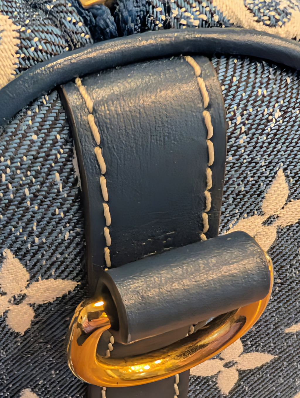 Louis Vuitton Denim Jacquard Monogram Speedy Bandoulière 25