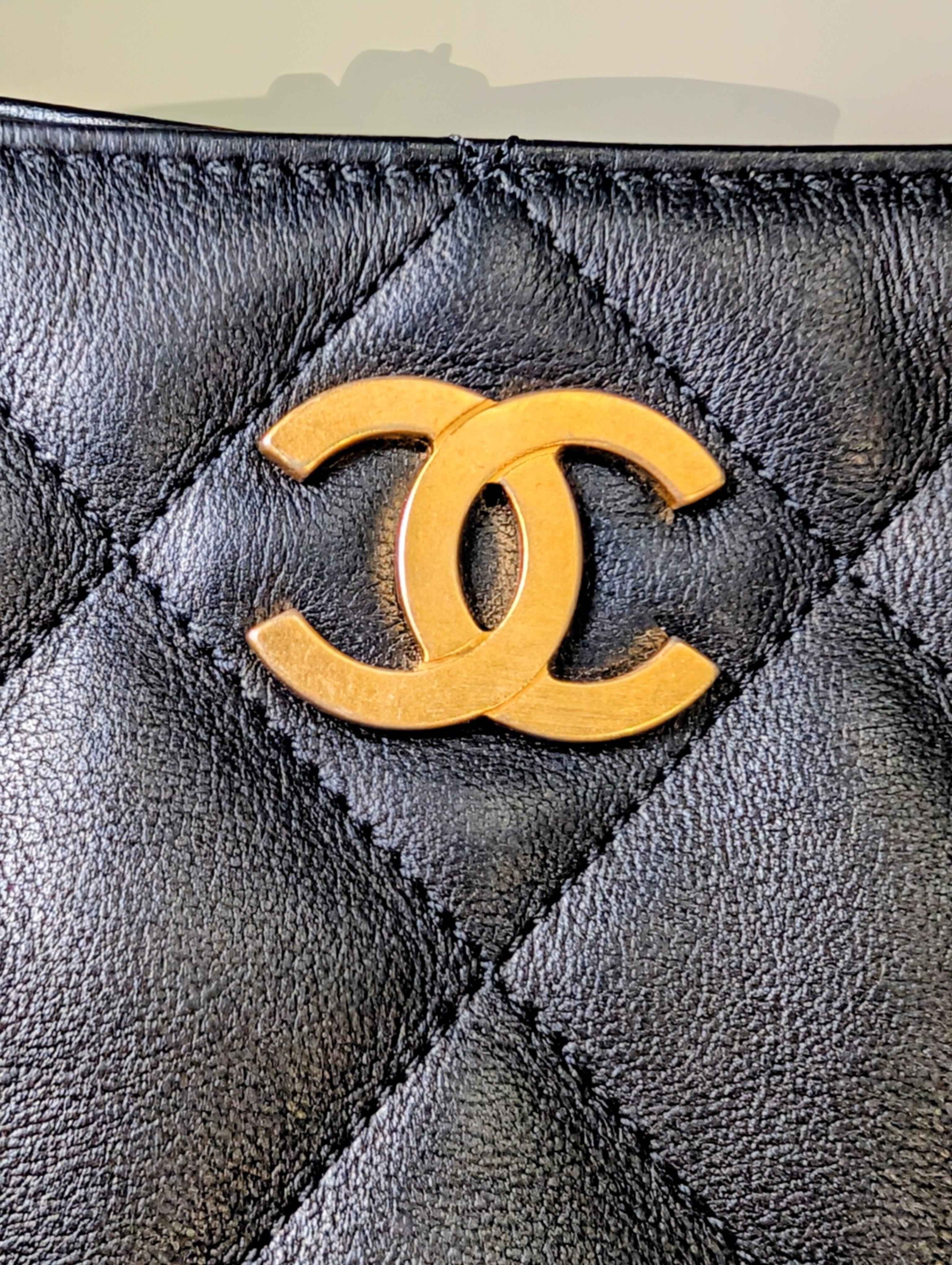 Chanel Black Quilted Calfskin Shopping Tote (GST)