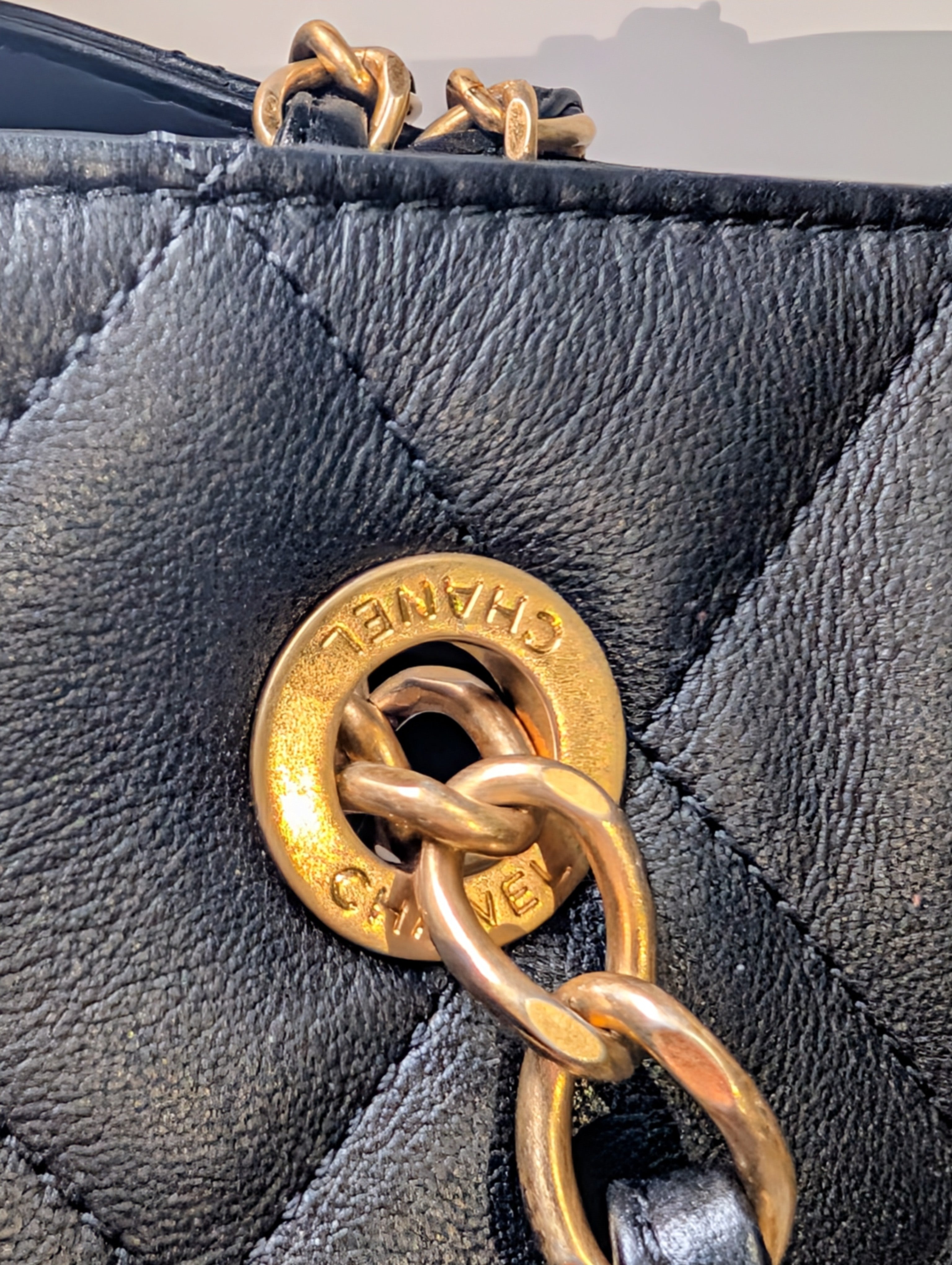 Chanel Black Quilted Calfskin Shopping Tote (GST)