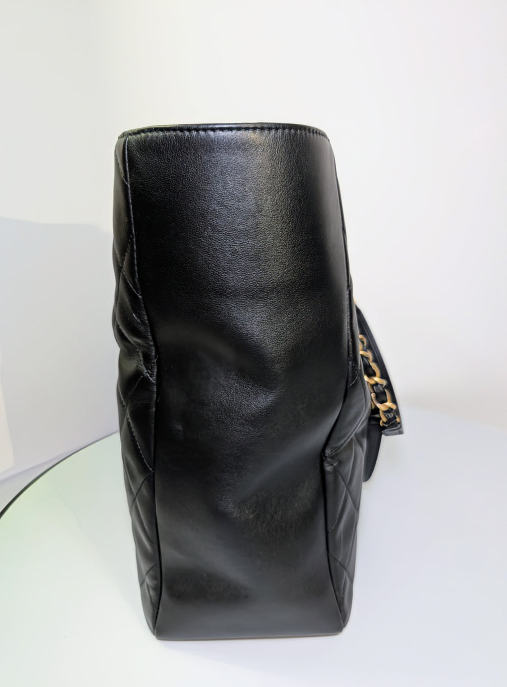 Chanel Black Quilted Calfskin Shopping Tote (GST)