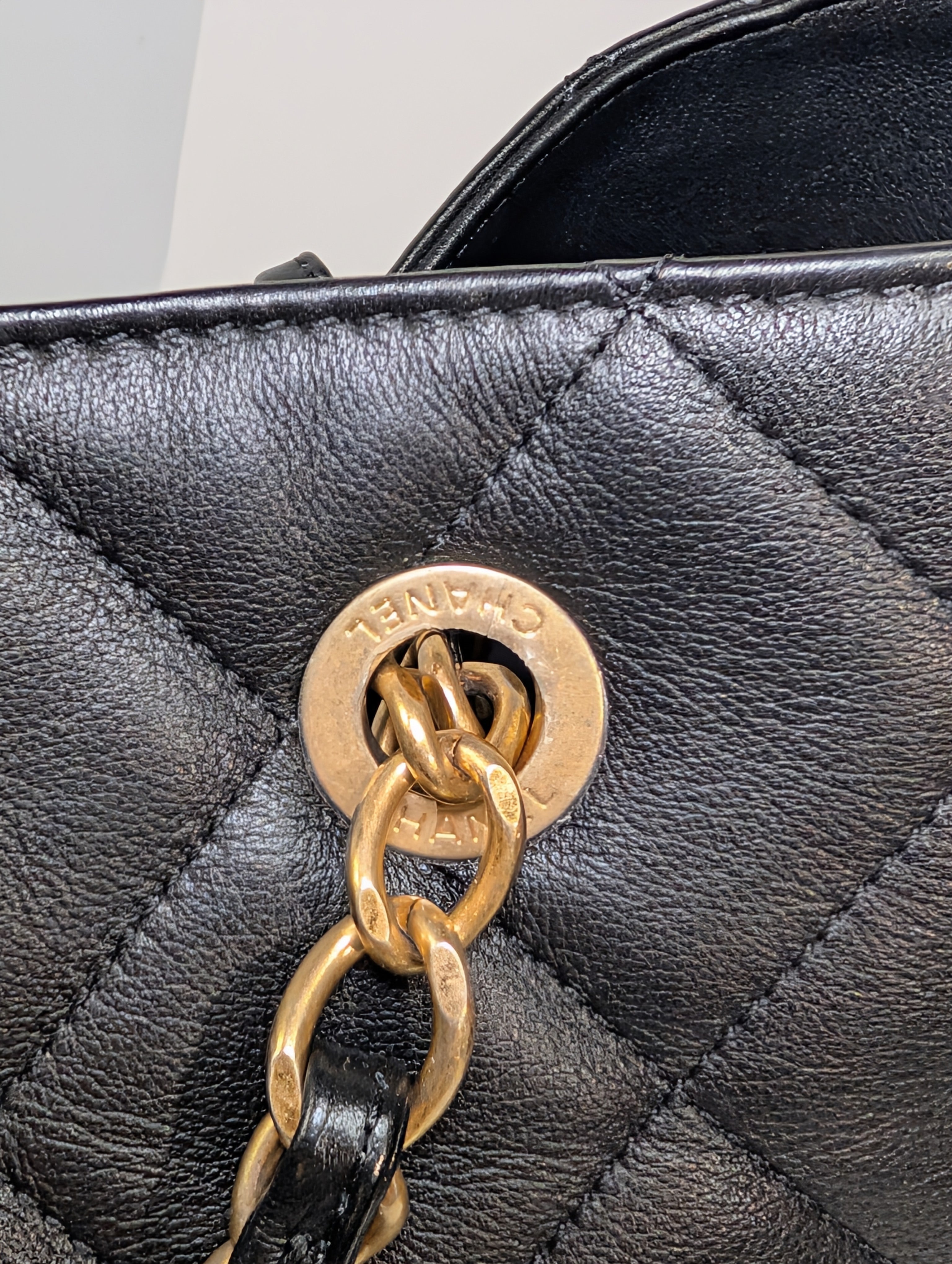 Chanel Black Quilted Calfskin Shopping Tote (GST)