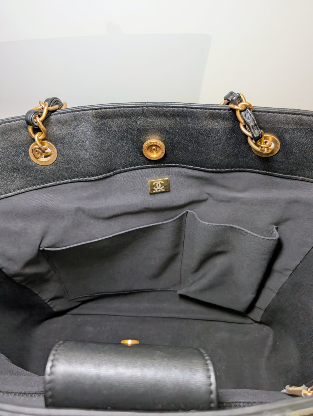 Chanel Black Quilted Calfskin Shopping Tote (GST)
