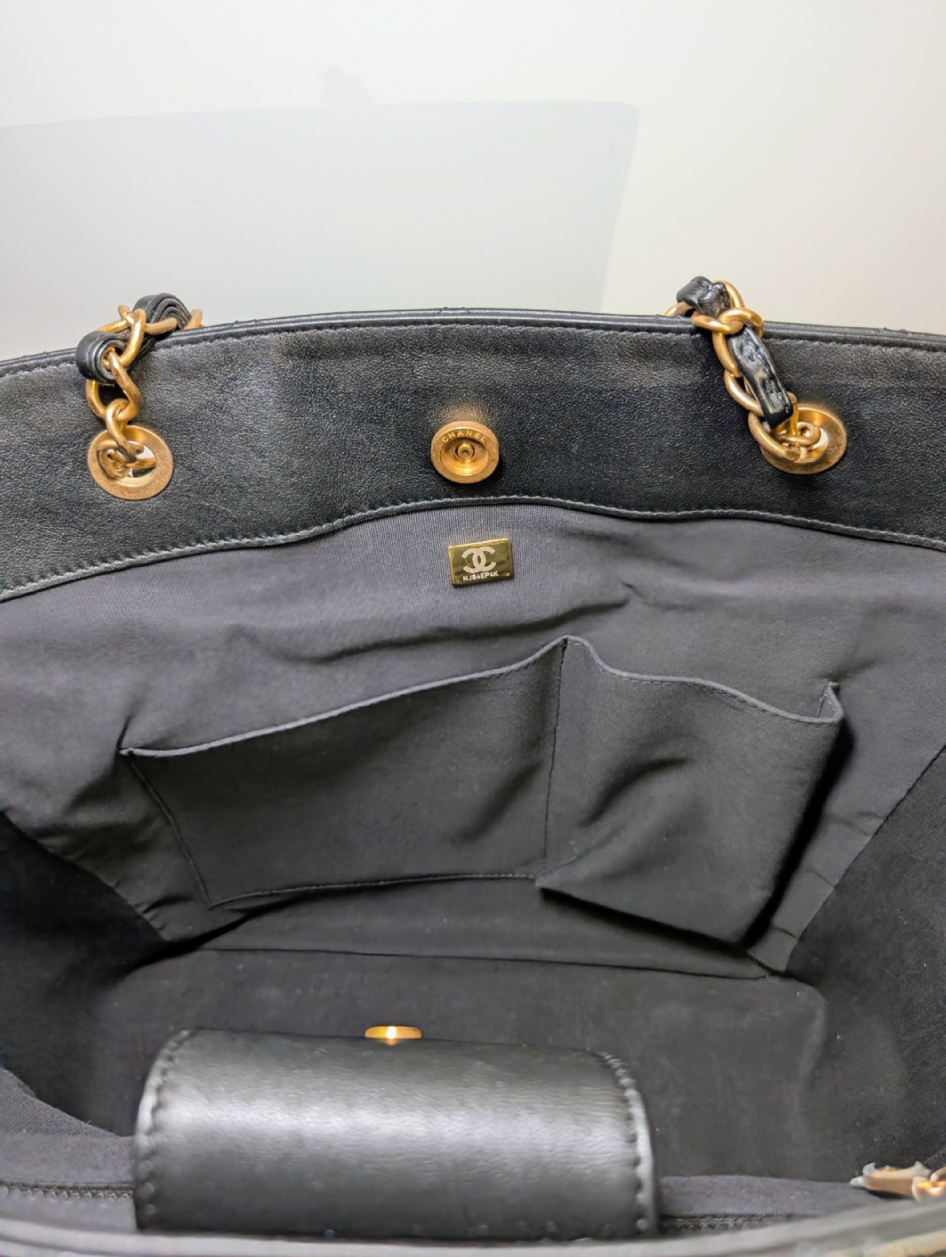 Chanel Black Quilted Calfskin Shopping Tote (GST)