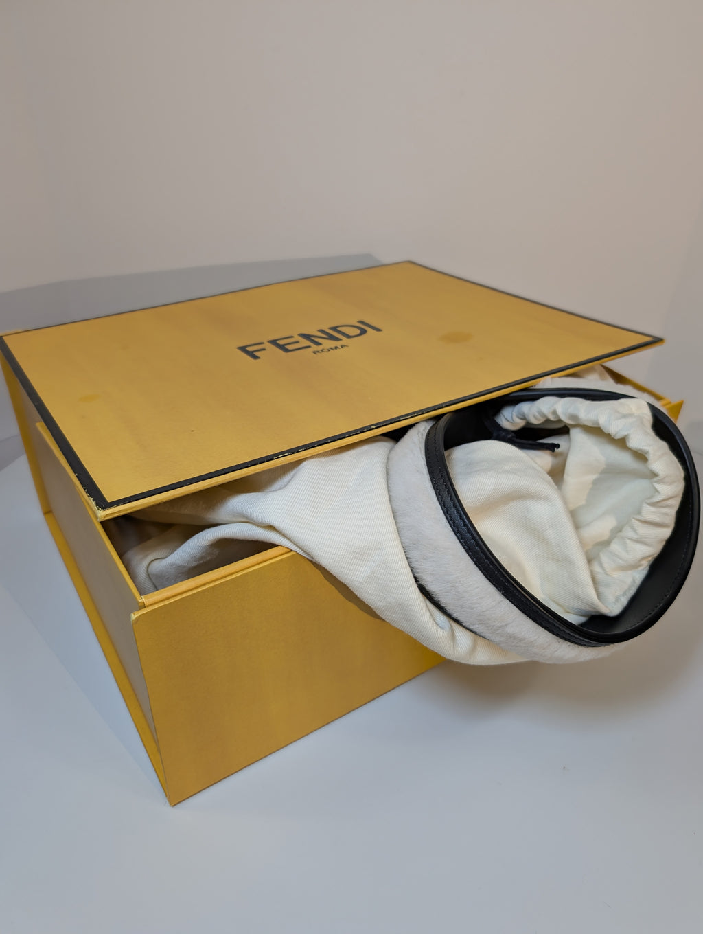 Fendi Rare Black and White European Mink Fur Baguette Bag with Matching Mink Strap