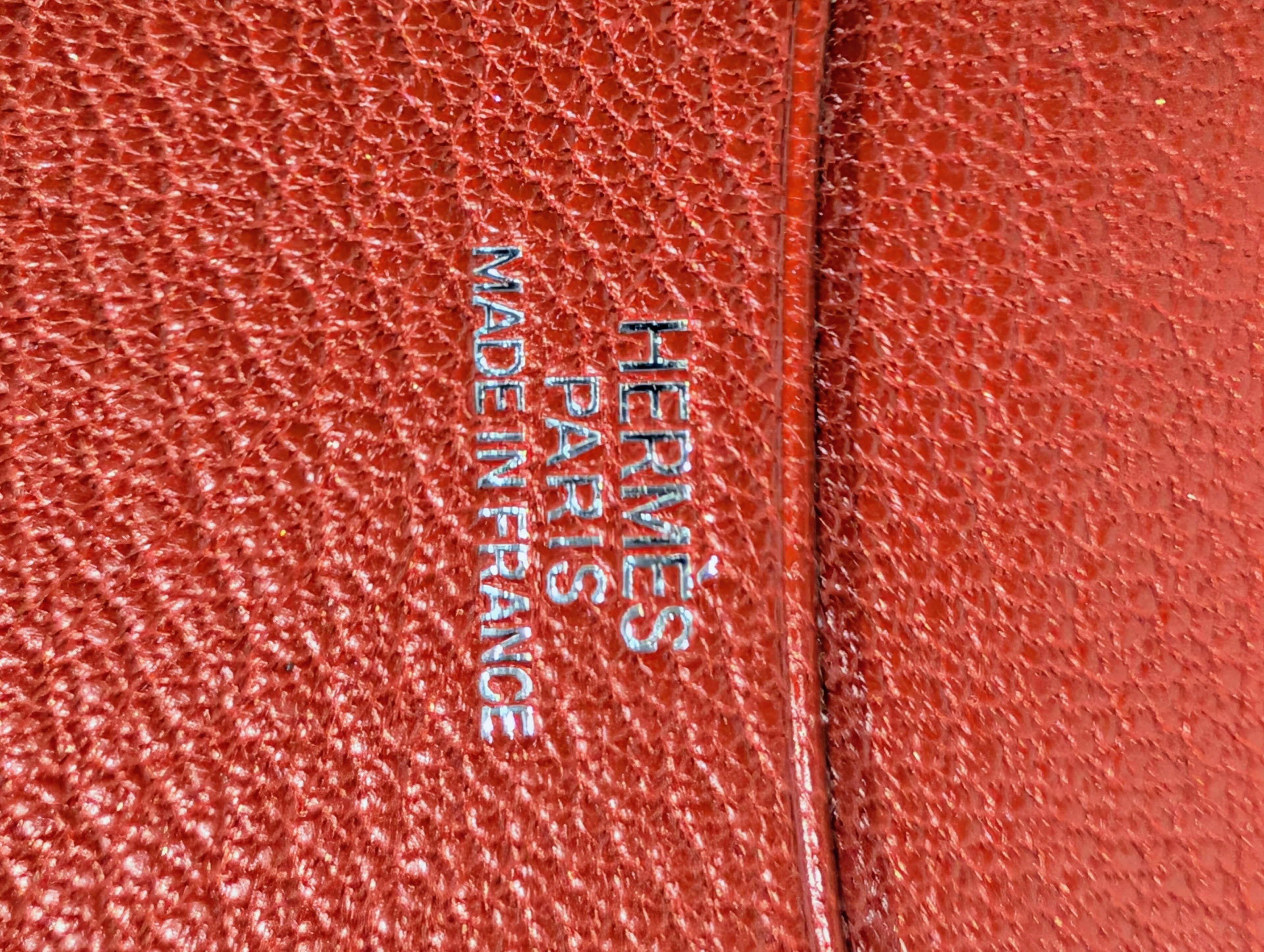 Hermes Vintage Orange Terracotta Ostrich Leather Constance Tote Bag