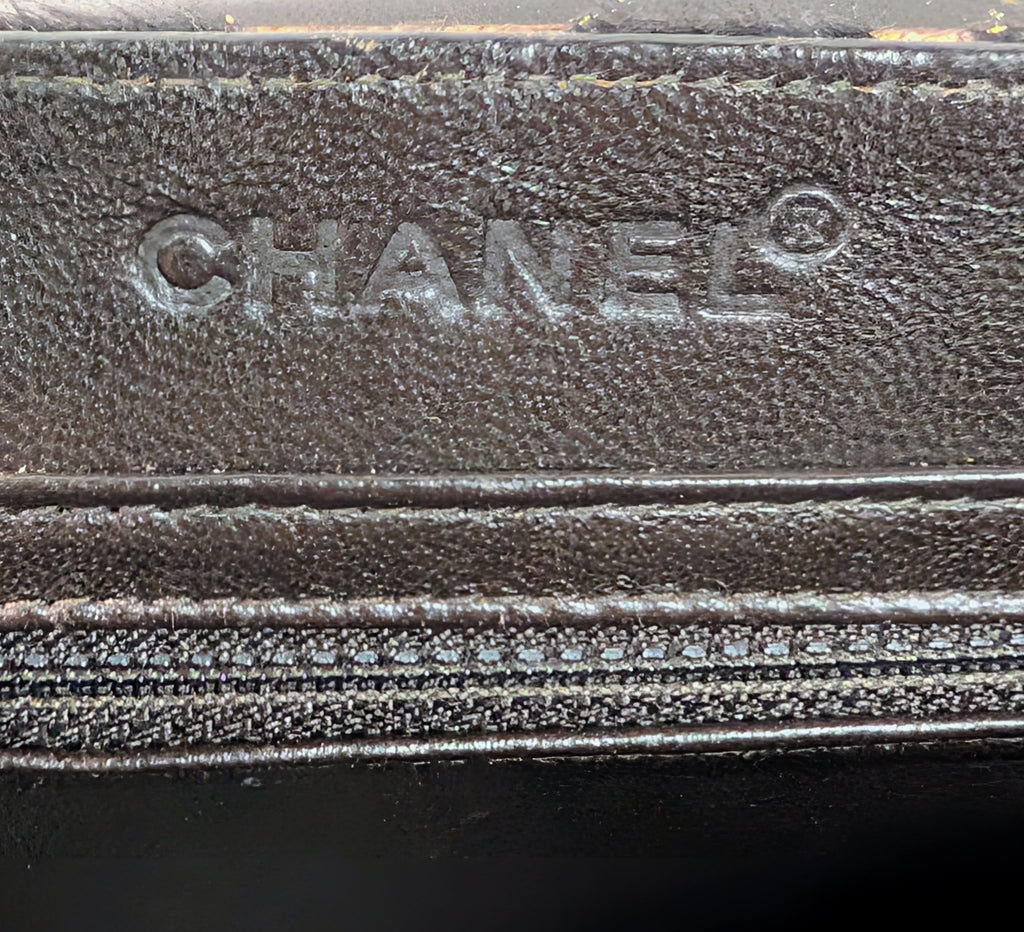 Chanel Vintage Brown Cream Giraffe Print Pony Hair Tote Bag