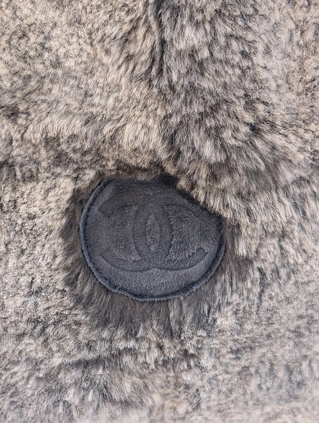 Chanel Vintage Classic Brown Lapin Rabbit Fur Bag with Pouch