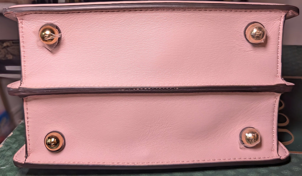 Fendi x Versace Light Pink Calfskin Peekaboo Mini Top Handle Bag