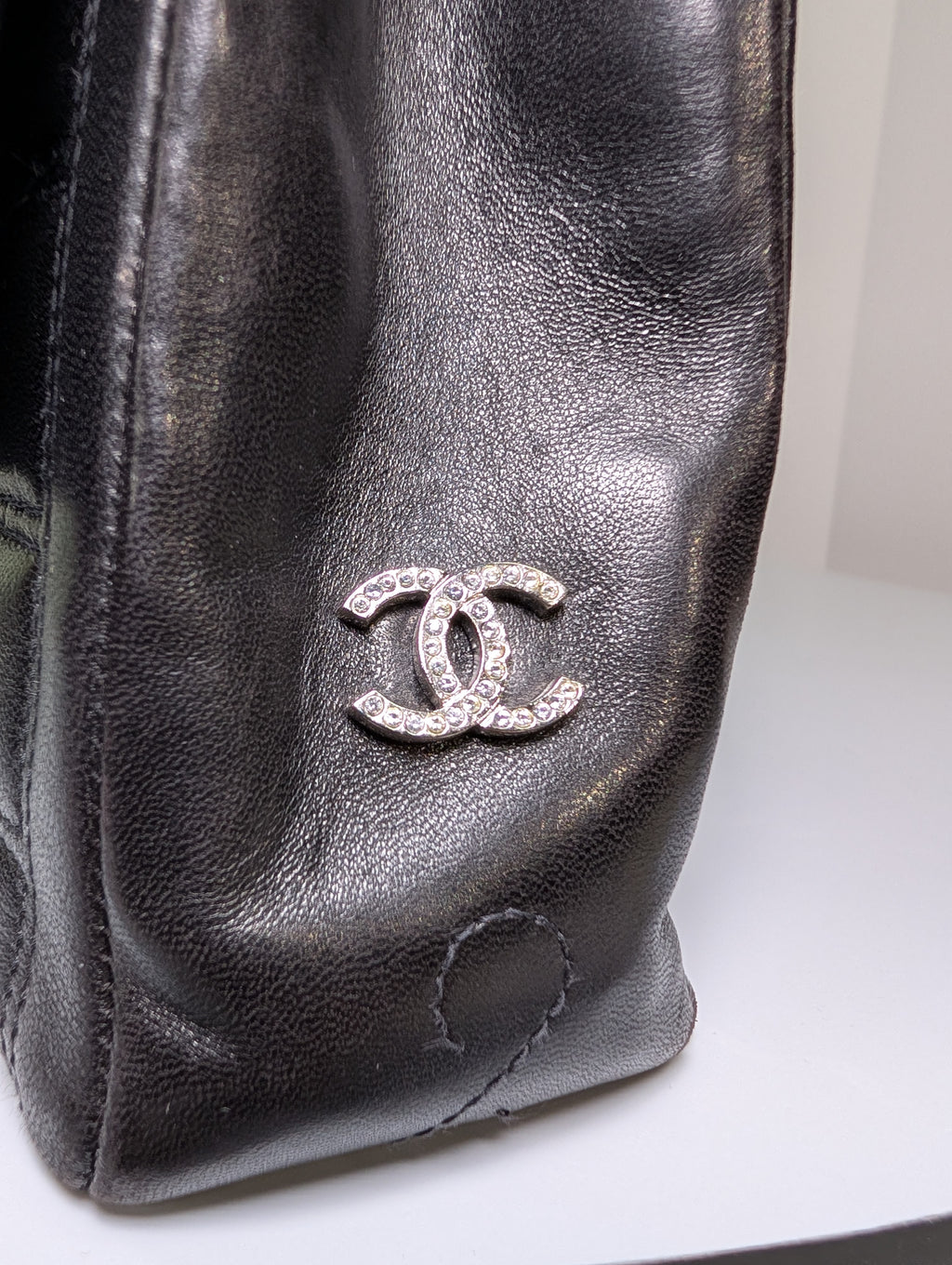 Chanel 6-Series Black Lambskin Chocolate Bar Mademoiselle Flap Bag