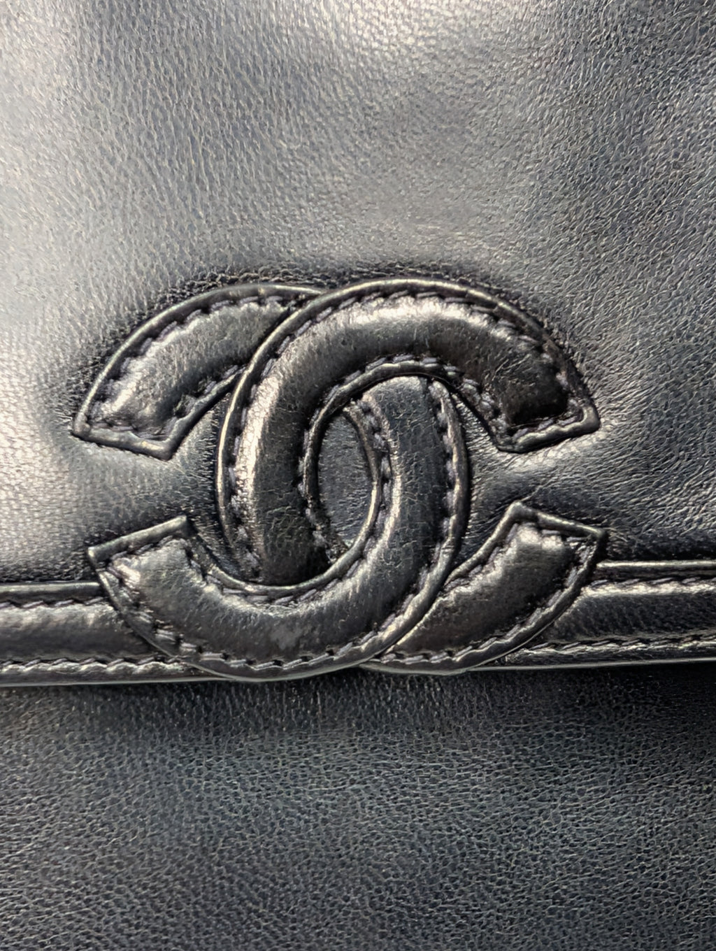 Chanel Vintage Navy 24k Gold-Plated Tassel Camera Bag