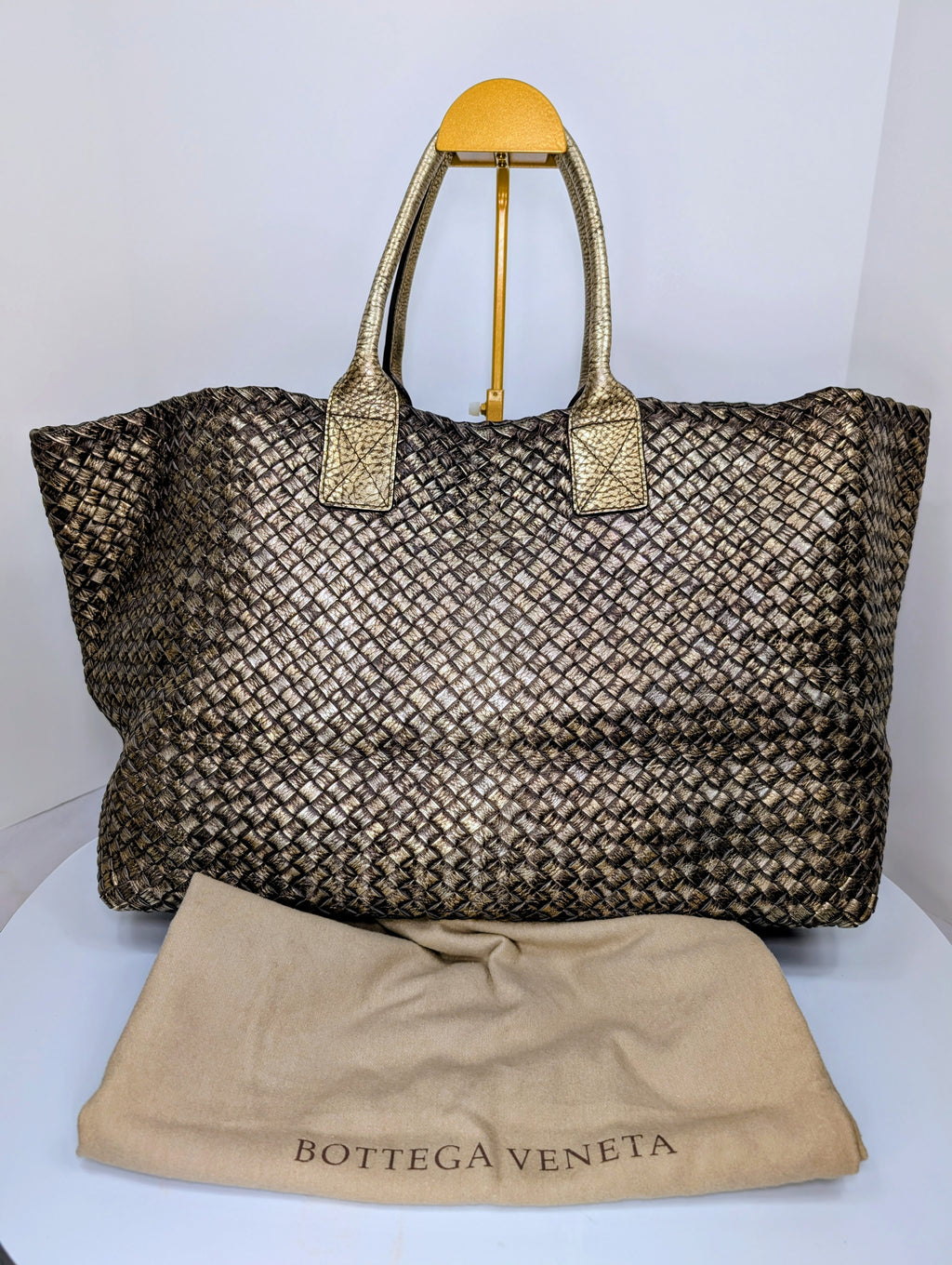 Bottega Veneta Limited Edition (#145 of 500) Golden Cabas Maxi Woven Tote
