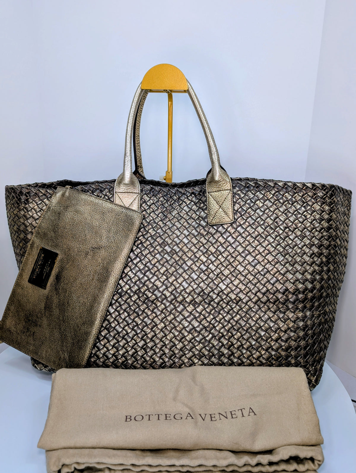 Bottega Veneta Limited Edition (#145 of 500) Golden Cabas Maxi Woven Tote
