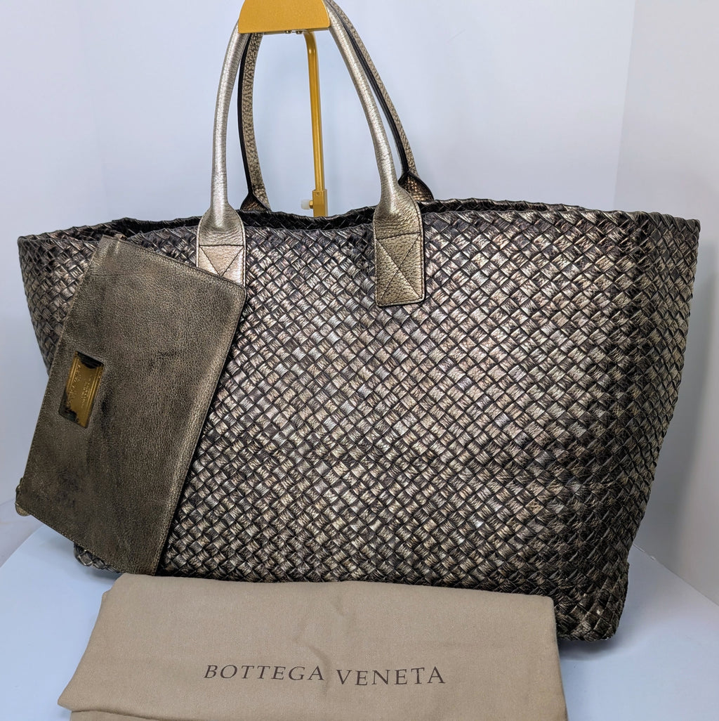Bottega Veneta Limited Edition (#145 of 500) Golden Cabas Maxi Woven Tote