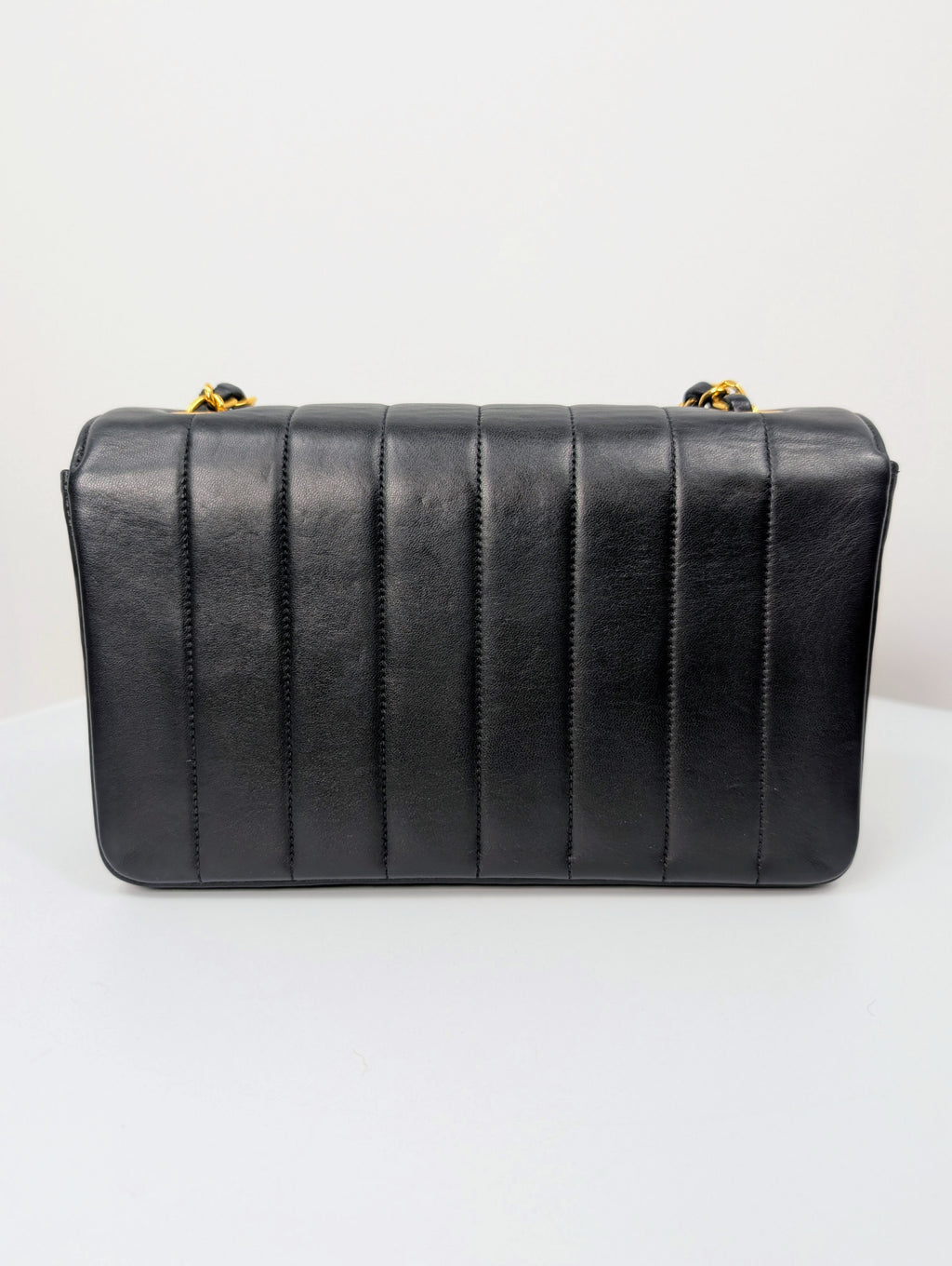 Chanel Small Vintage Vertical Stitch Mademoiselle Diana Flap with 24k Gold-Plated Hardware