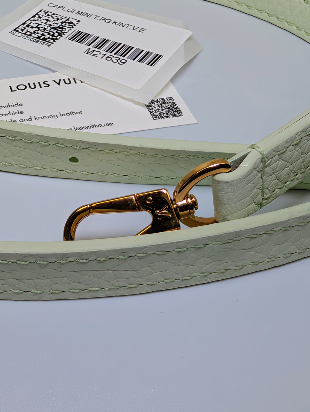 Louis Vuitton Limited Edition Pale Mint Cream Taurillon Leather Capucines Mini Flower Crown Bag