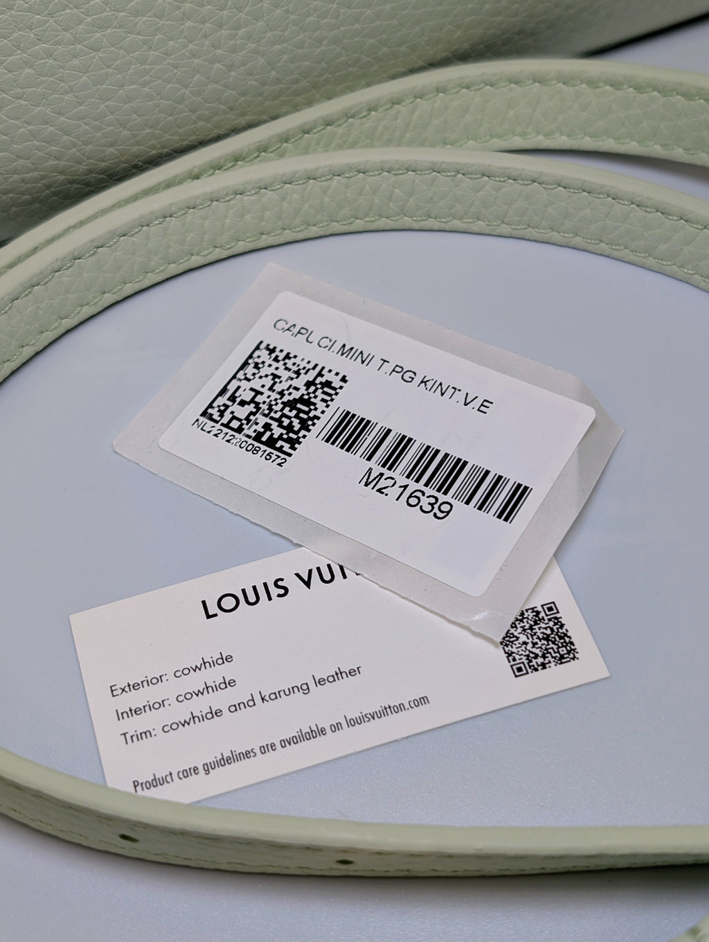 Louis Vuitton Limited Edition Pale Mint Cream Taurillon Leather Capucines Mini Flower Crown Bag