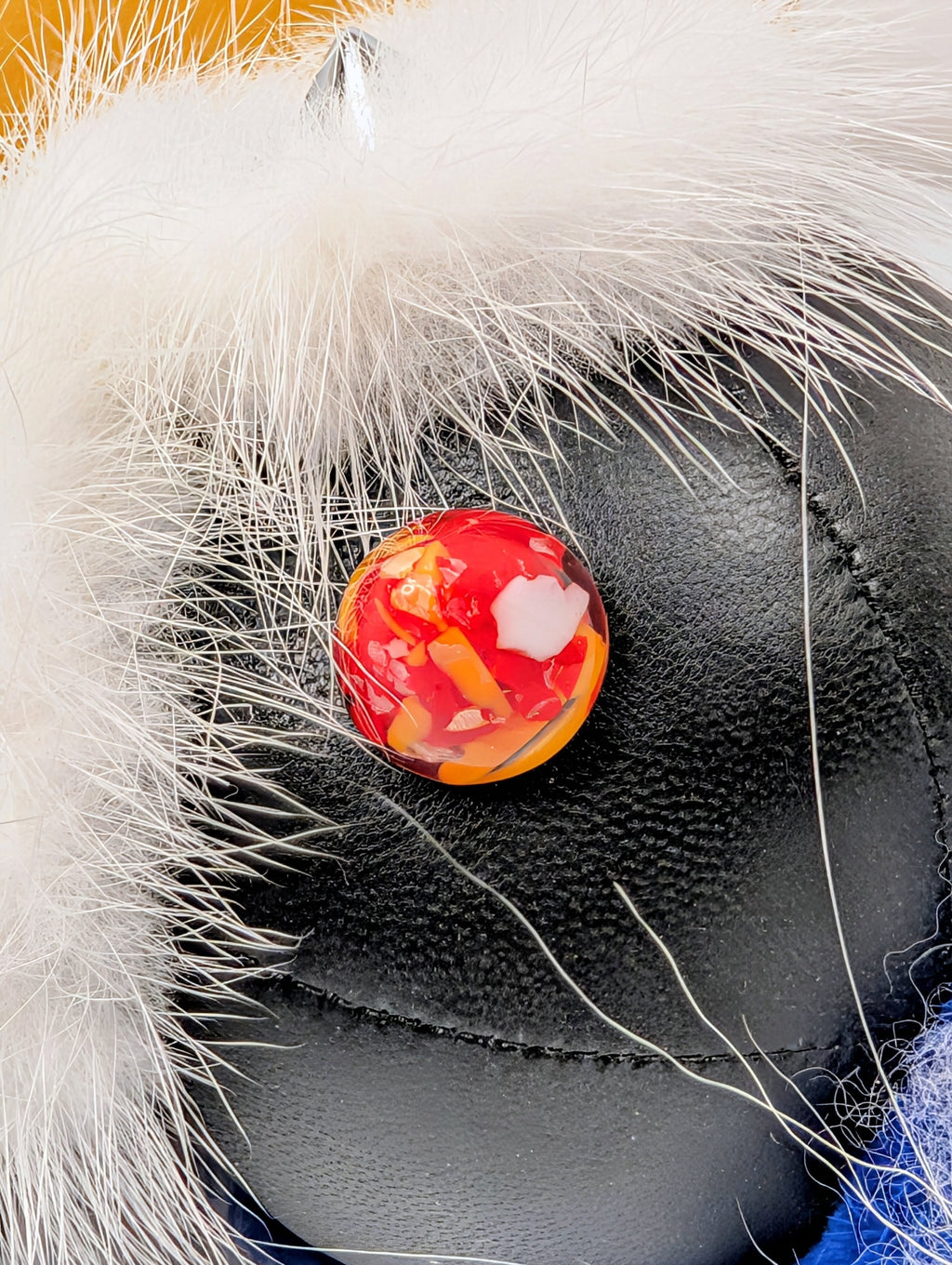 Fendi Bag Bugs Royal Blue & White Fox and Goat Fur Monster Bag Charm