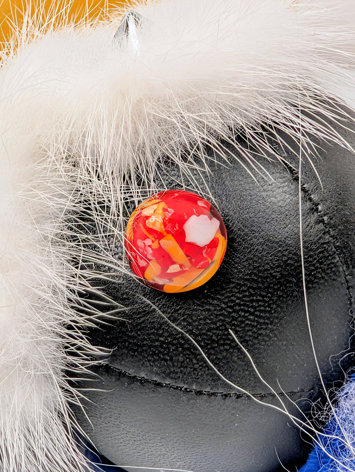 Fendi Bag Bugs Royal Blue & White Fox and Goat Fur Monster Bag Charm
