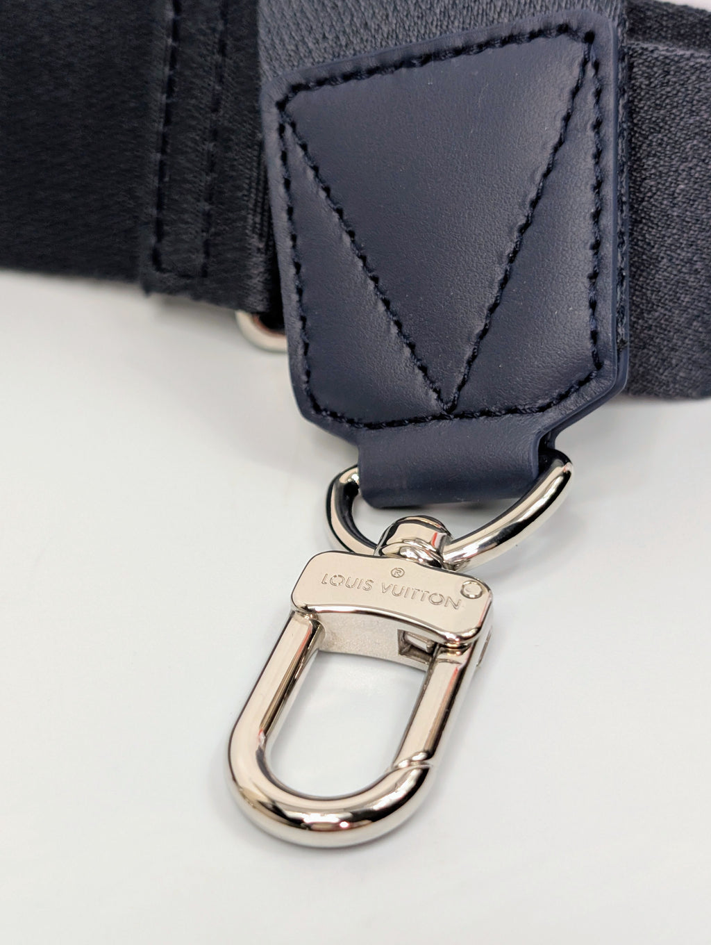 Louis Vuitton Marine Blue Calfskin Aerogram Messenger Crossbody Bag NWT