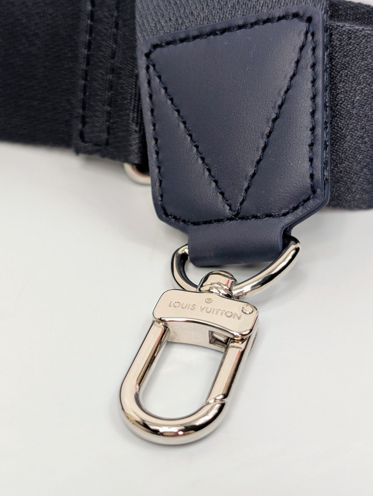 Louis Vuitton Marine Blue Calfskin Aerogram Messenger Crossbody Bag NWT