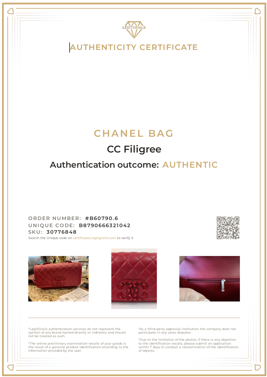 Chanel Rare Classic All-Red Flap Bag in Quilted Lambskin with Filigree CC
