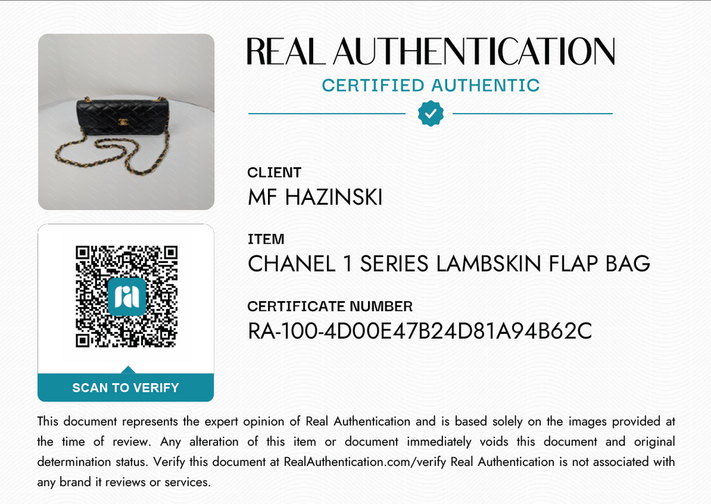 Chanel Vintage 1-Series Black Quilted Lambskin Mini Flap Bag 24K Gold Plated HW