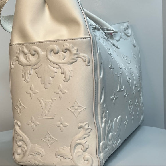 Louis Vuitton White Embossed Women's Bag